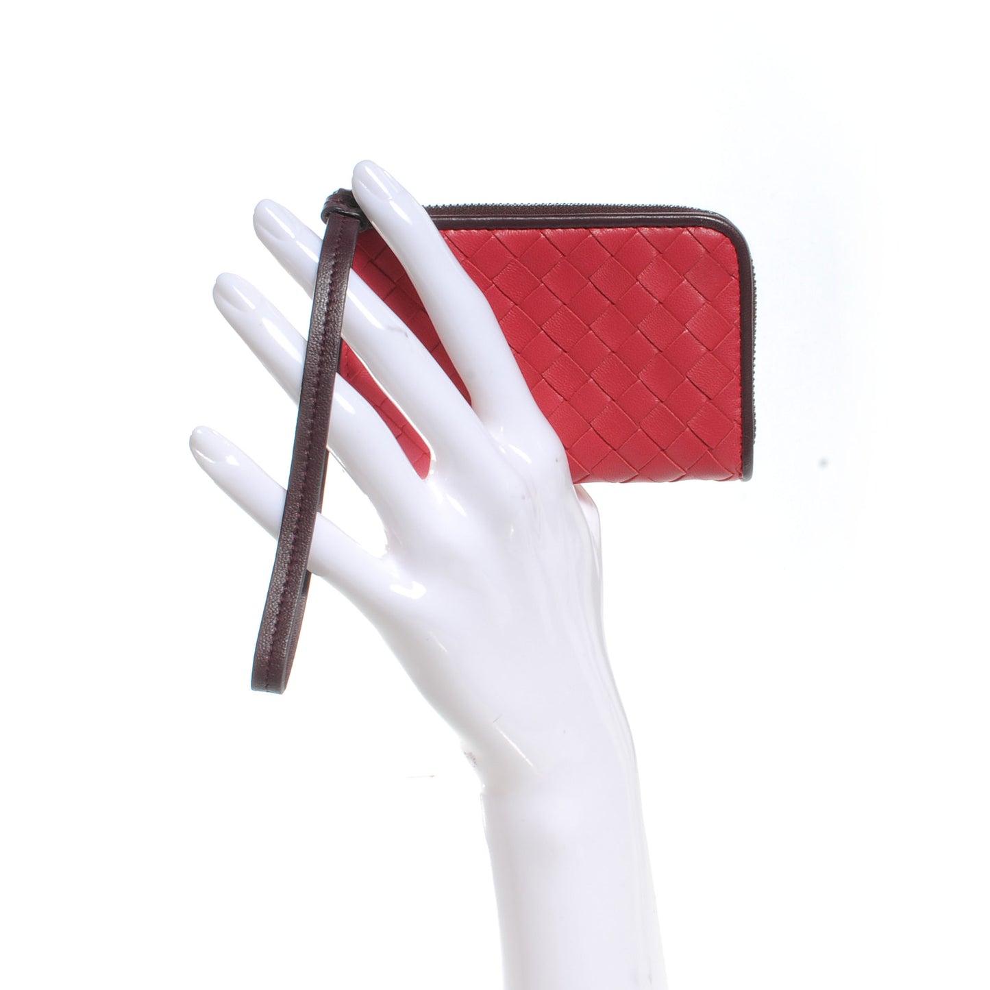 Nappa Intrecciato Coin Purse Fuchsia