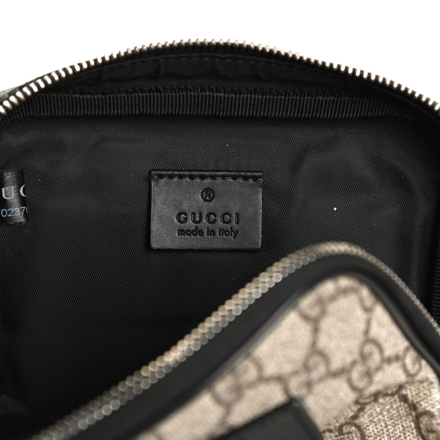 GG Supreme Monogram Web Belt Bag Black