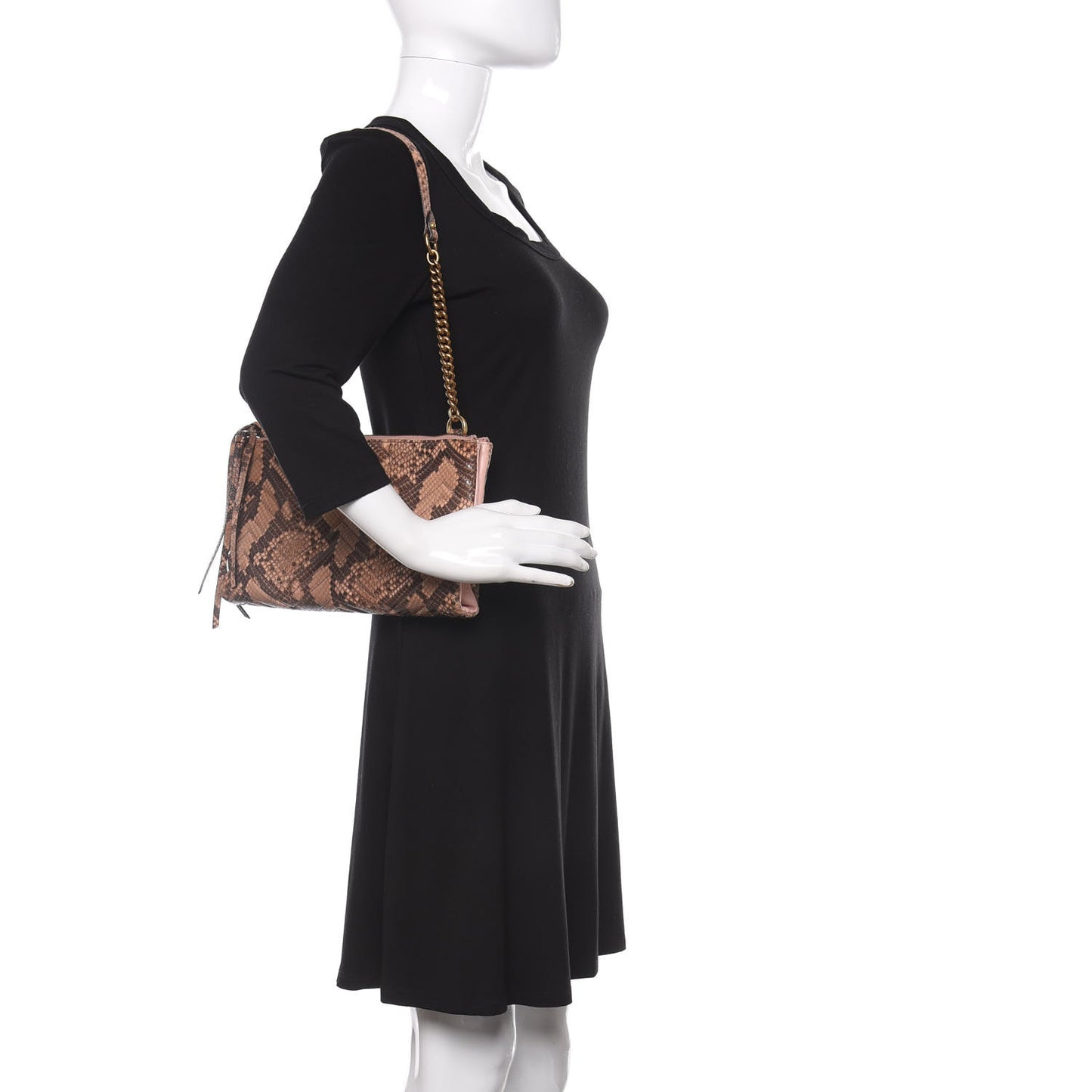 Snakeskin Matelasse GG Marmont Double Zip Chain Bag