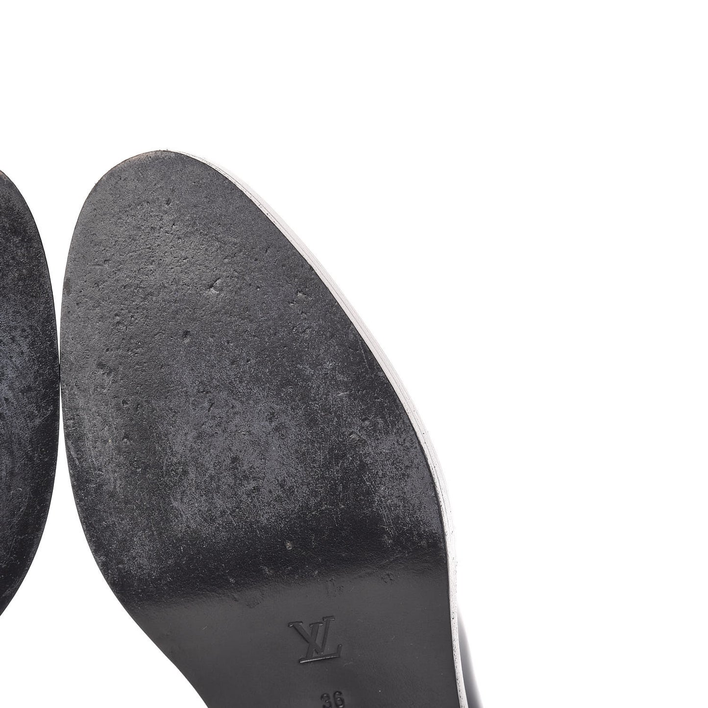 Monogram Patent Academy Flat Loafers 36 Navy
