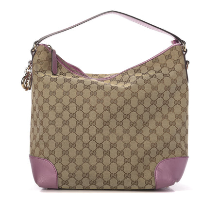 Gucci Monogram Medium Heart Bit Charm Hobo Pink 1 of 10
