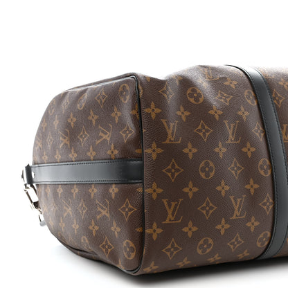 Louis Vuitton Monogram Macassar Keepall Bandouliere 45 8 of 10