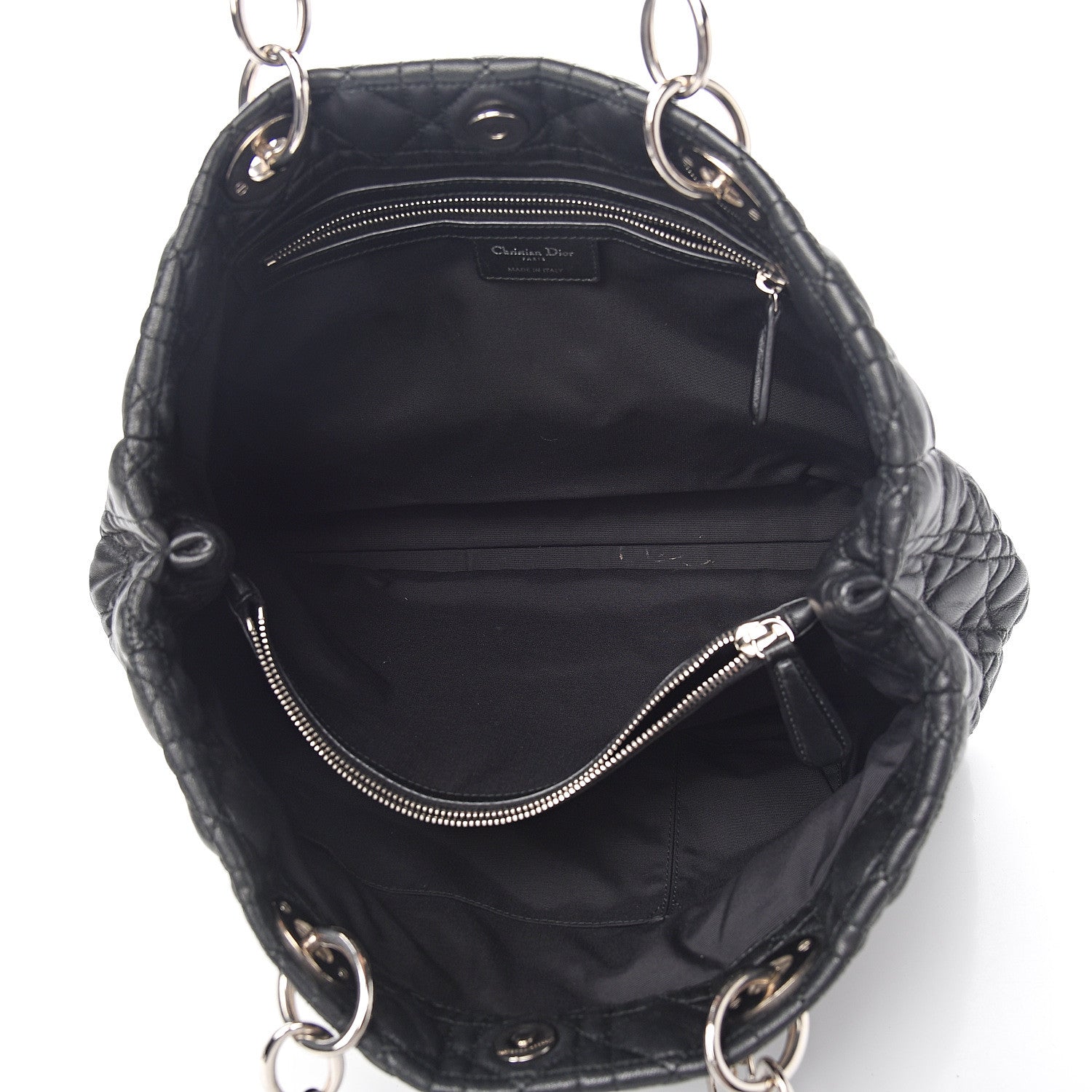Christian Dior Lambskin Cannage Large Dior Soft Shopping Tote Black 4 of 10
