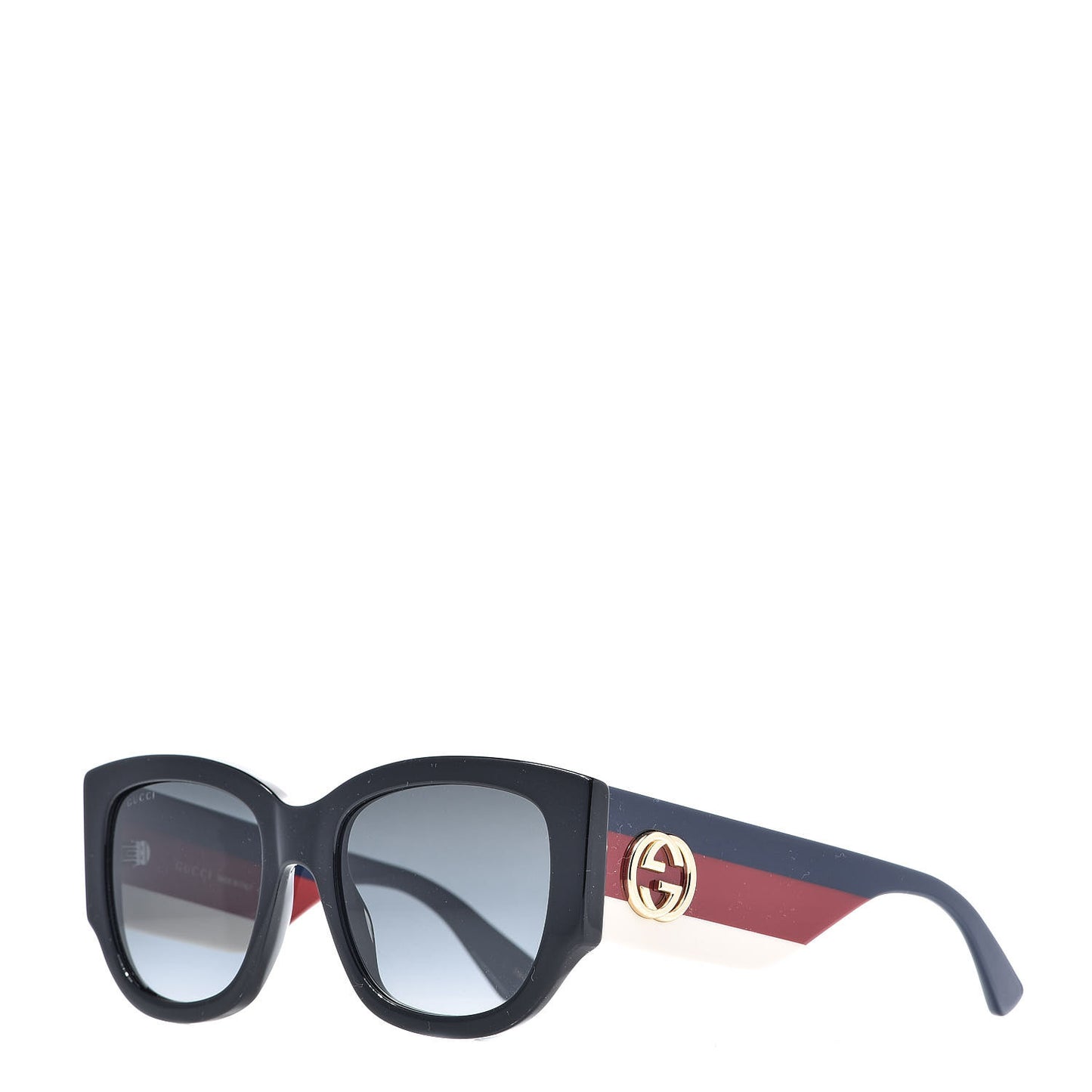 Acetate Web Oversized Frame Rectangle Sunglasses GG0276S Black