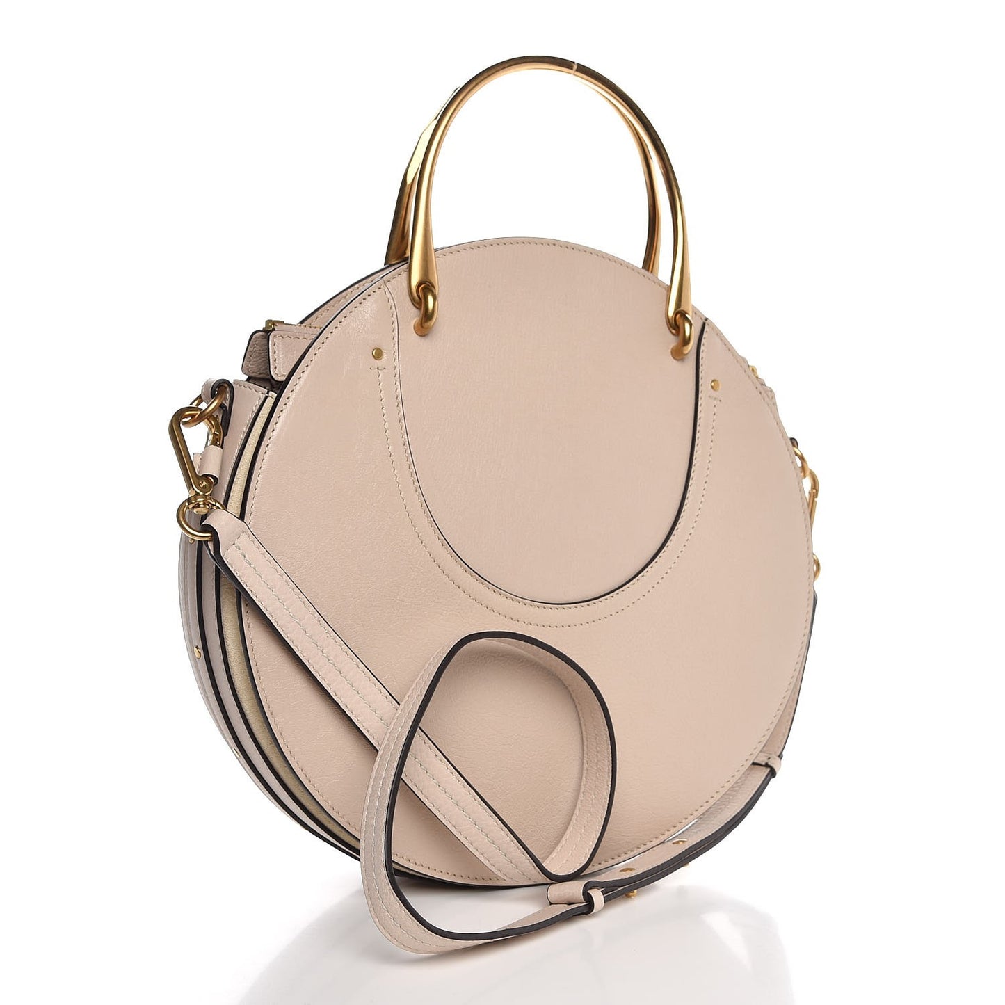 Goatskin Suede Medium Pixie Bag Abstract White