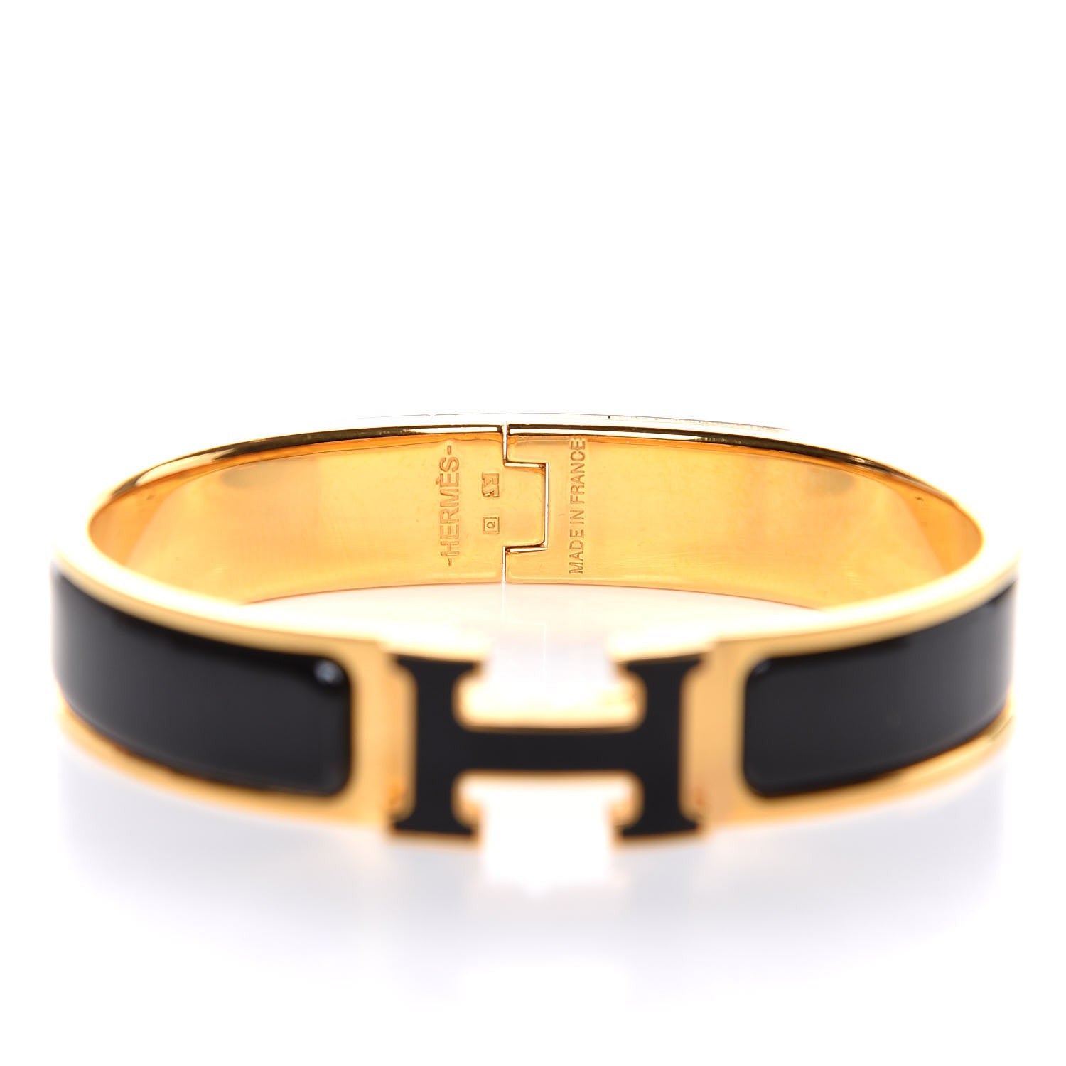 Hermes Enamel Narrow Clic Clac H Bracelet PM Black 4 of 6