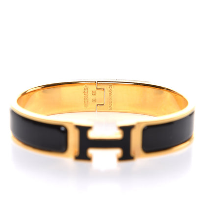 Hermes Enamel Narrow Clic Clac H Bracelet PM Black 4 of 6