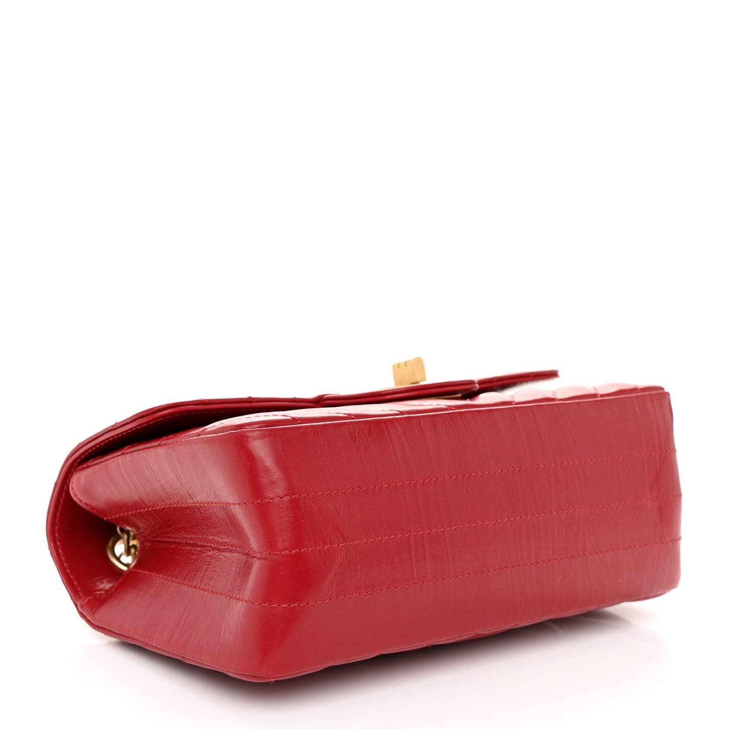 Aged Calfskin Chevron Quilted 2.55 Reissue Mini Flap Dark Red