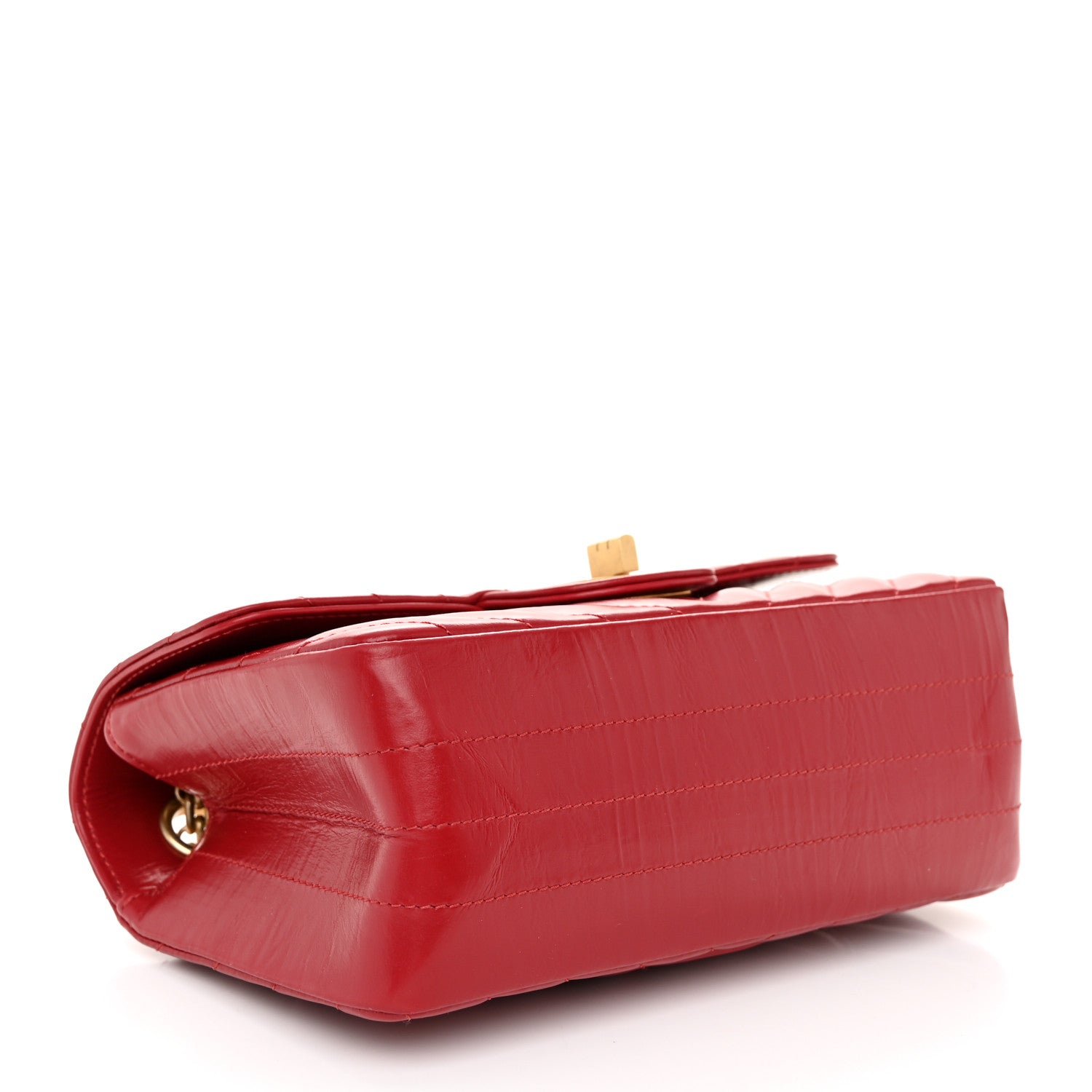 Chanel Aged Calfskin Chevron Quilted 2.55 Reissue Mini Flap Dark Red 4 of 11