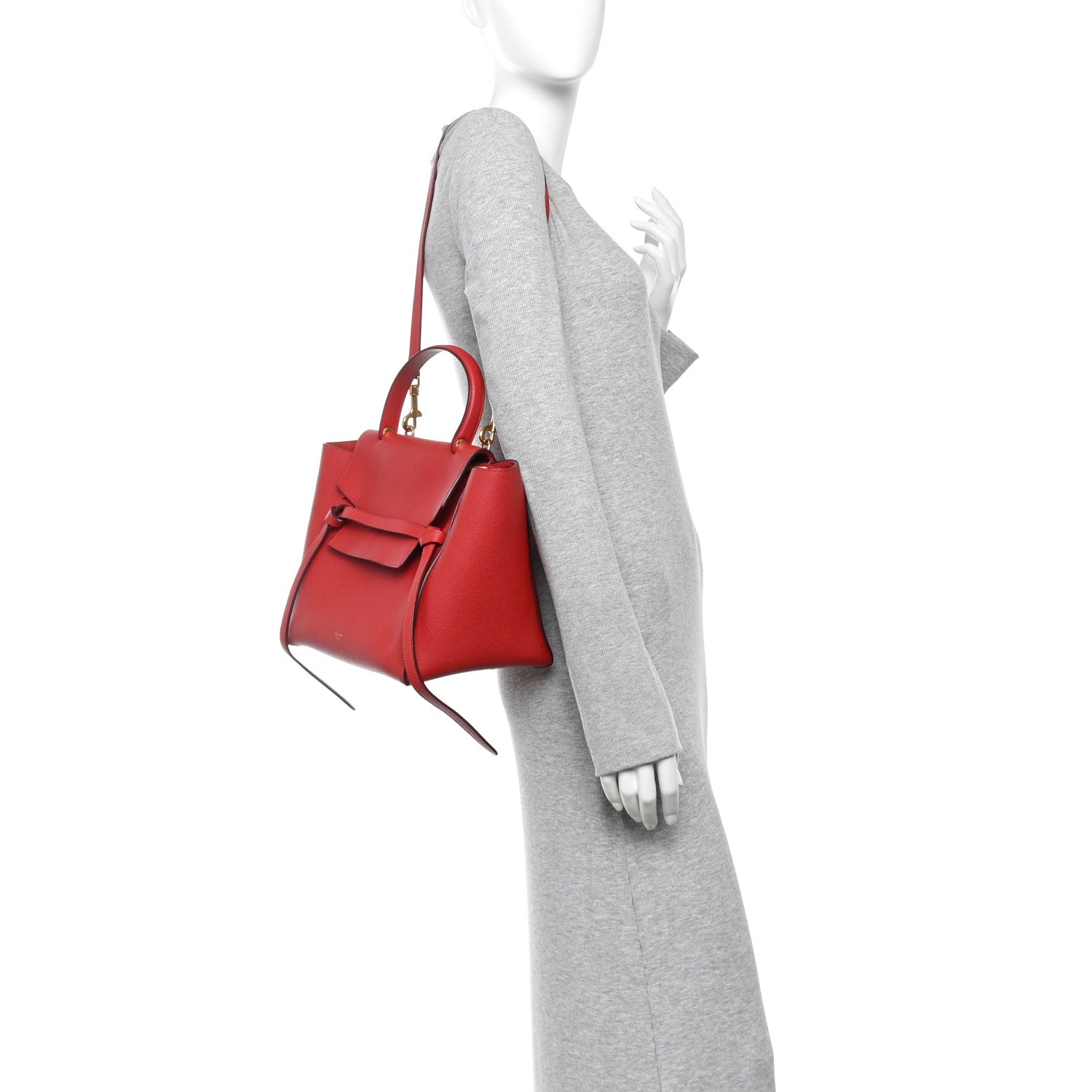 Celine Grained Calfskin Mini Belt Bag Coquelicot 2 of 10