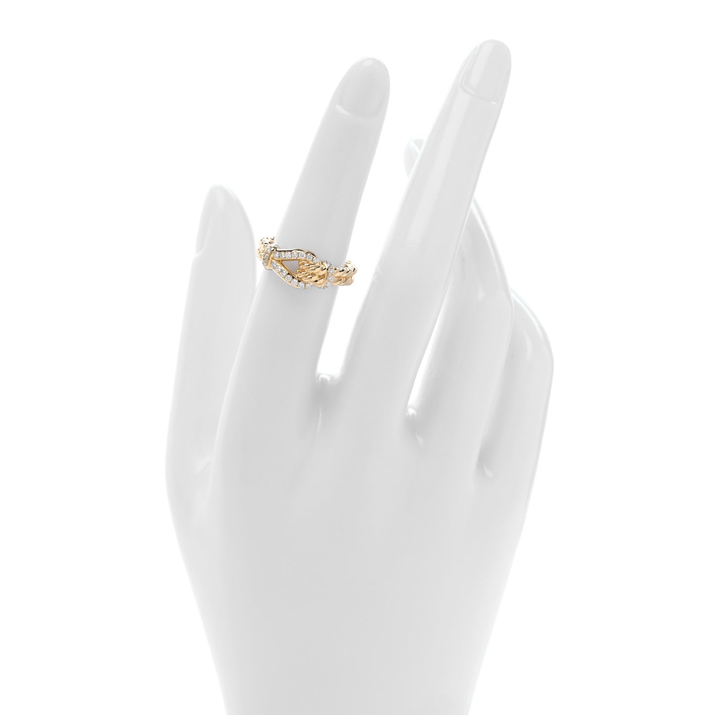 18K Yellow Gold Diamond Thoroughbred Loop Ring 50 5.5