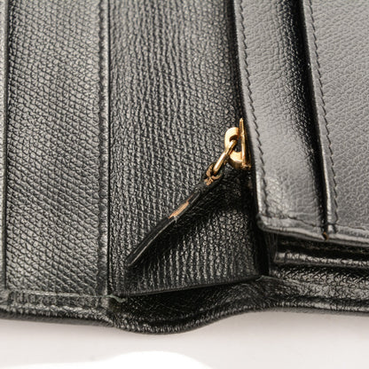 Chanel Grained Calfskin CC Button Yen Wallet Black 6 of 9