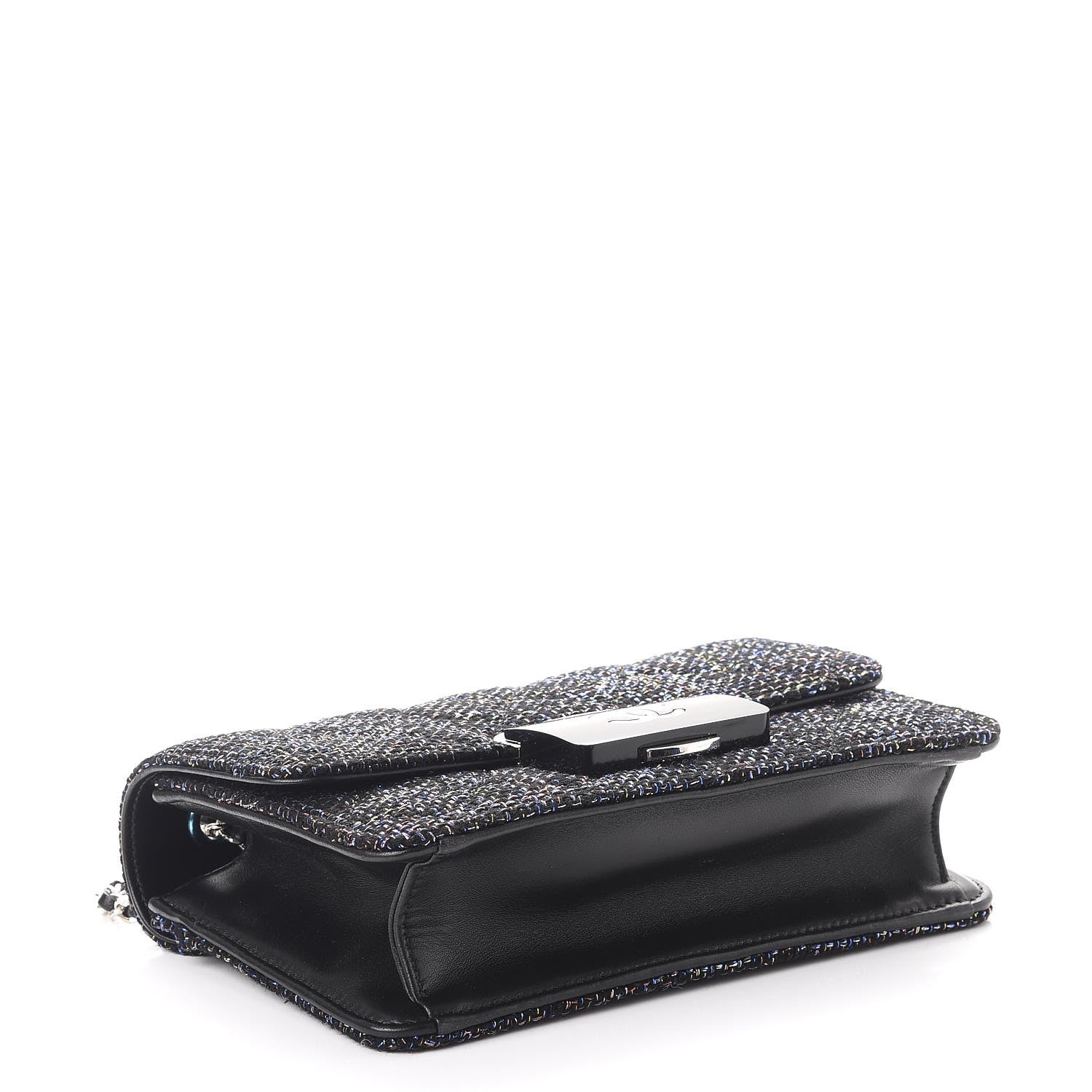 Chanel Tweed Lambskin Quilted Mini Beauty Lock Flap Multicolor Black 4 of 9