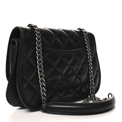 Chanel Lambskin Quilted Small Natural CC Flap Black 3 of 12