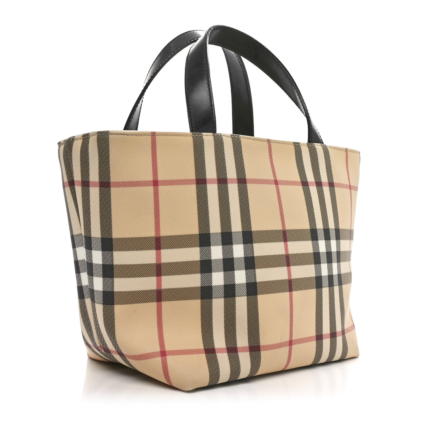 House Check Small Tote Black