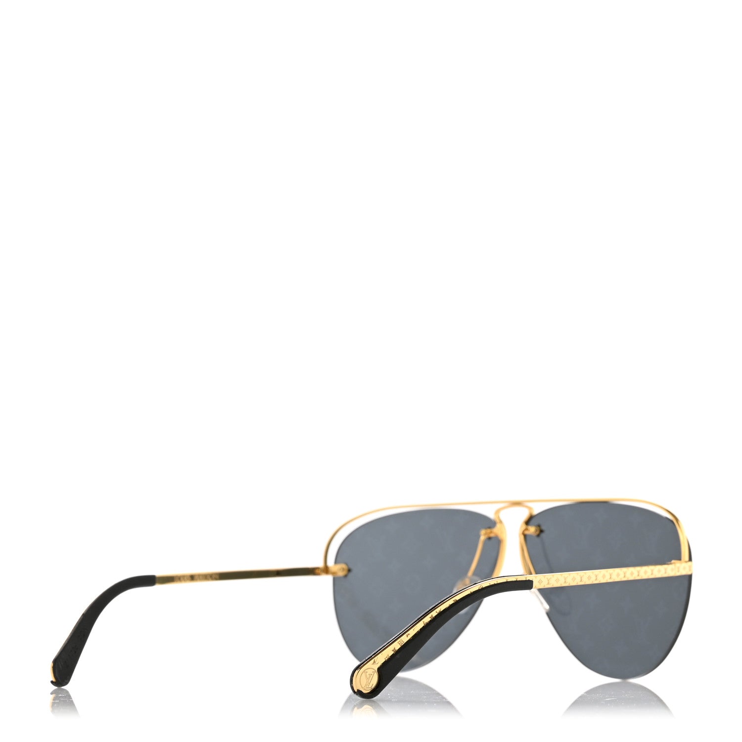 Louis Vuitton Metal Monogram Grease Sunglasses Z1172W Gold 4 of 8