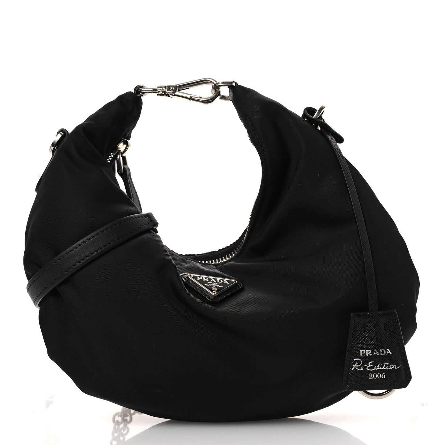 Tessuto Nylon Saffiano Re-Edition 2006 Shoulder Bag Black Black