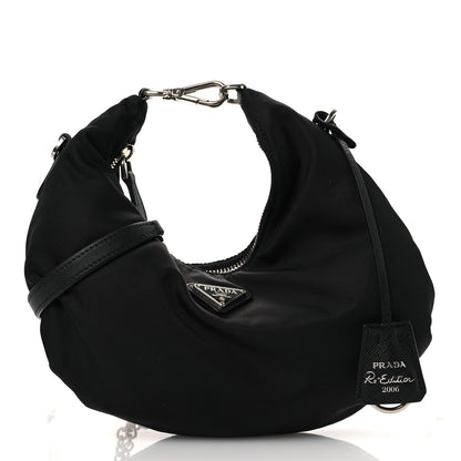 Prada Tessuto Nylon Saffiano Re-Edition 2006 Shoulder Bag Black Black 1 of 14