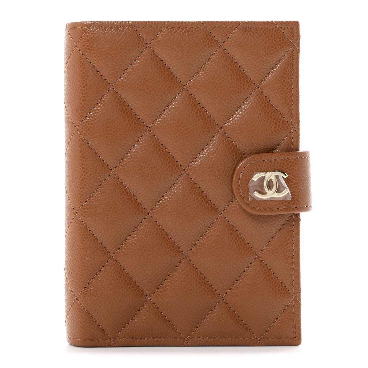Chanel Caviar Quilted Passport Holder Camel 1 of 8