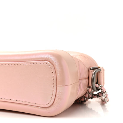 Chanel Iridescent Aged Calfskin Quilted Small Gabrielle Hobo Rose 9 of 9