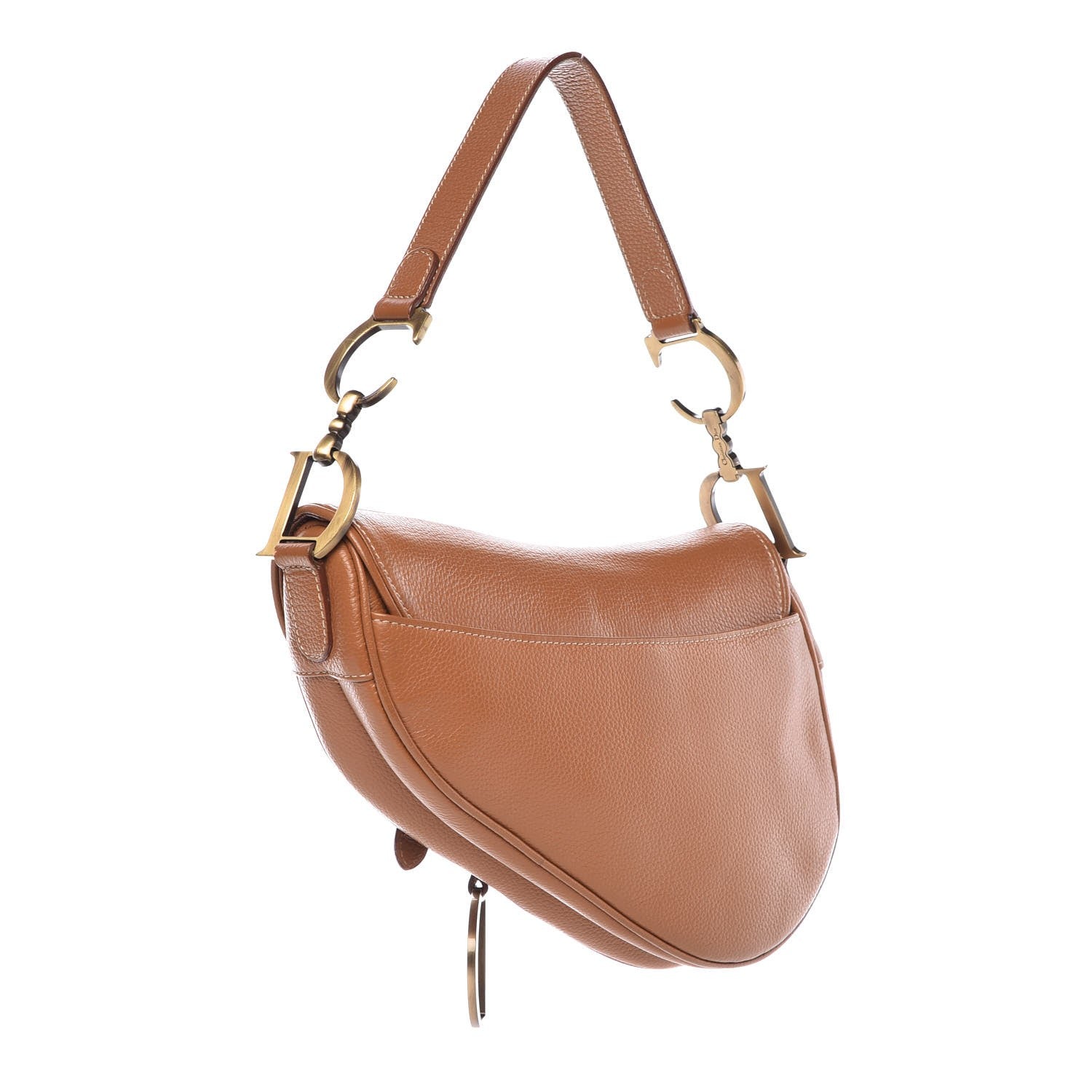Christian Dior Calfskin Saddle Bag Tan 3 of 7