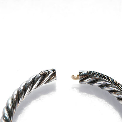 David Yurman Sterling Silver Pave Diamond 6mm Midnight Melange Bracelet 4 of 5