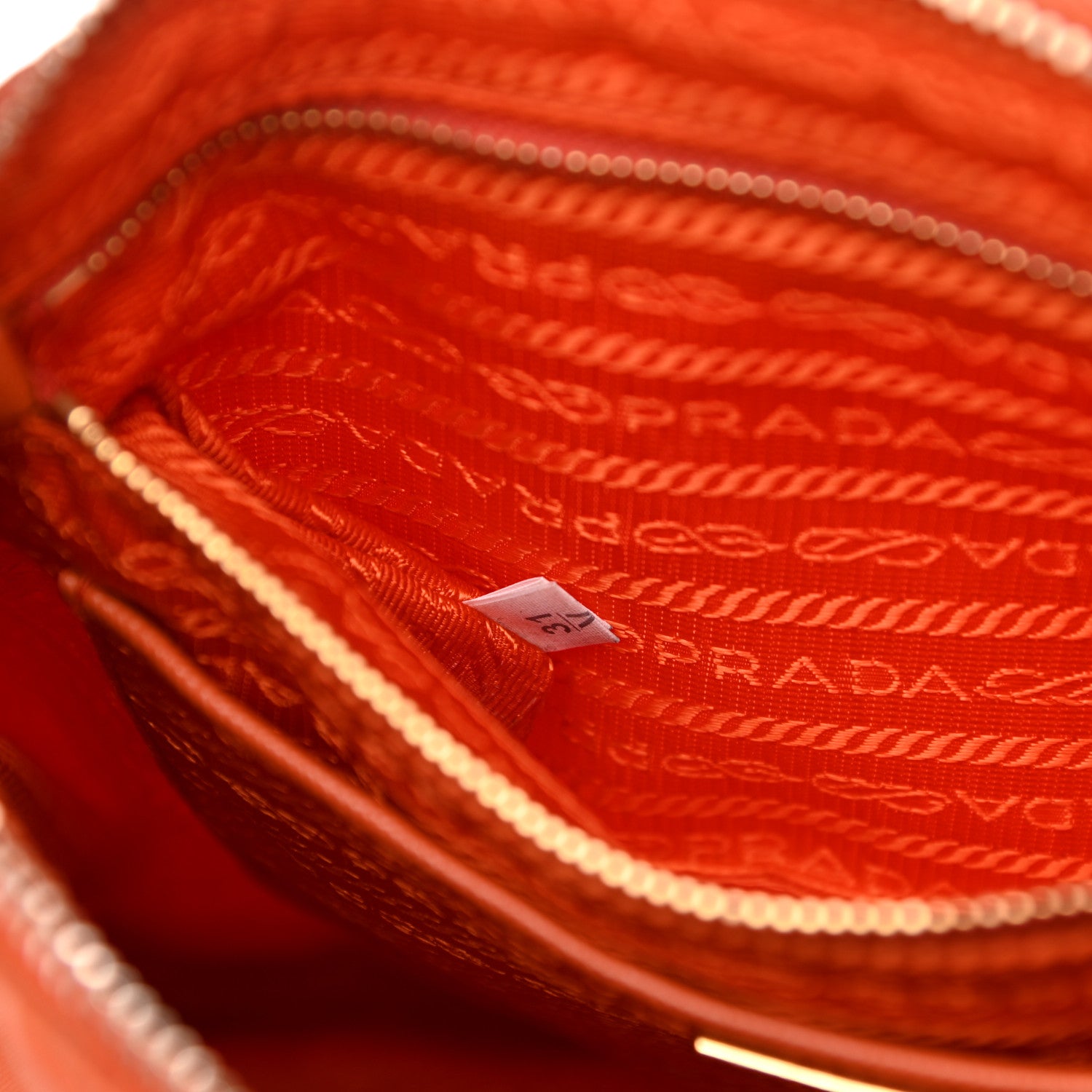 Prada Tessuto Nylon Saffiano Tote Papaya 6 of 15