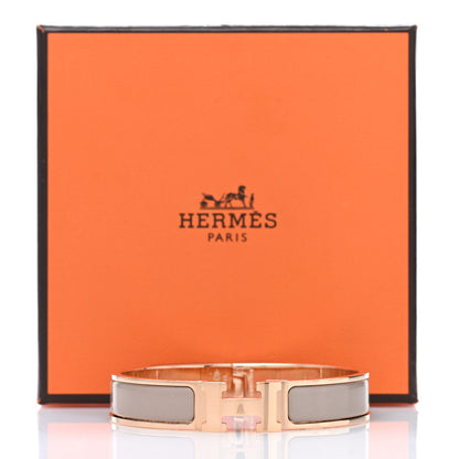Hermes Enamel Narrow Clic Clac H Bracelet GM Marron Glace 5 of 5