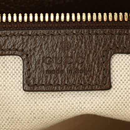 Gucci Monogram Jumbo GG Textured Dollar Calfskin Web Messenger Shoulder Bag Camel Ebony New Acero 6 of 14