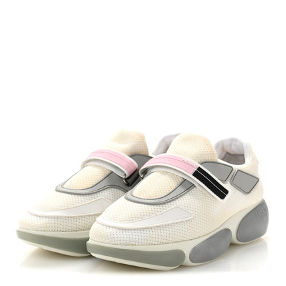Prada Sport Knit Womens Cloudbust Sneakers 37.5 White Gray 4 of 10