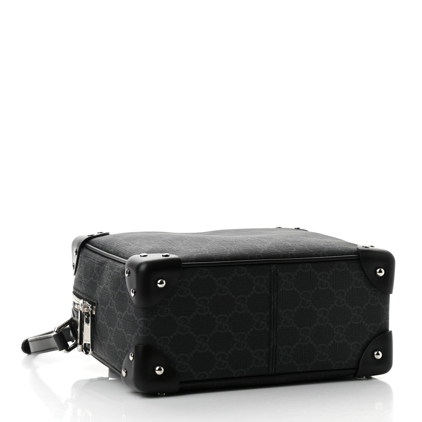 GG Supreme Monogram Selleria Calfskin Square Messenger Bag Black
