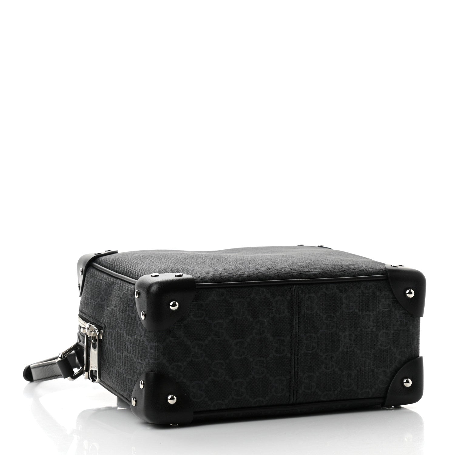 Gucci GG Supreme Monogram Selleria Calfskin Square Messenger Bag Black 4 of 10