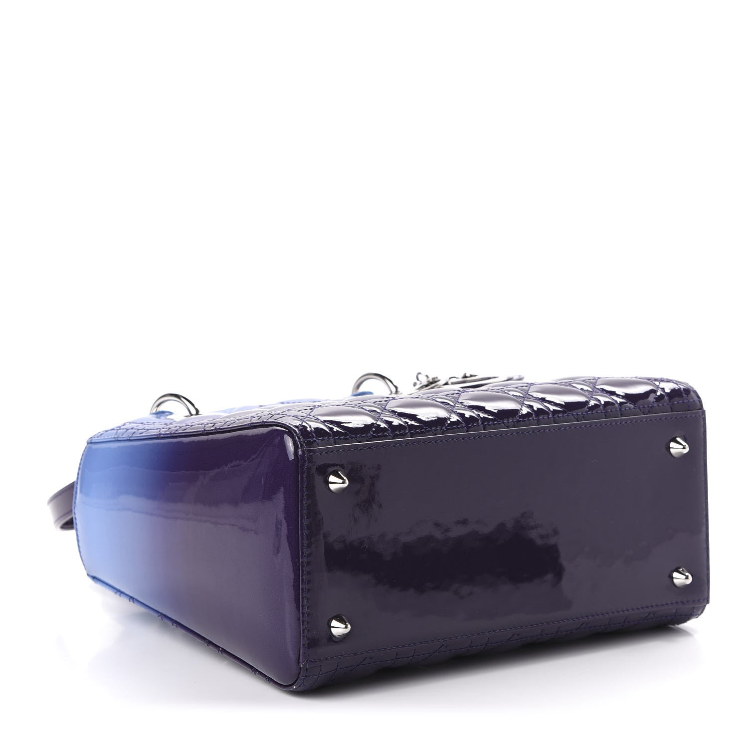 Christian Dior Patent Cannage Gradient Medium Lady Dior Purple Blue 4 of 9