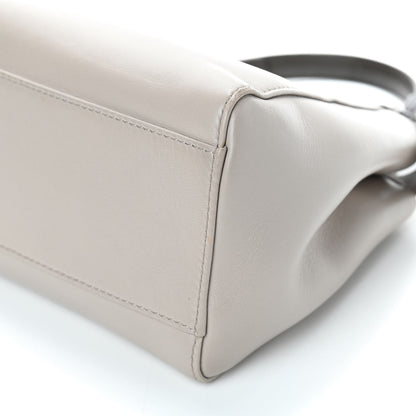 Fendi Nappa Colorblock Mini Peekaboo Iconic Satchel Grigio Polvere Carbone Bloody Mary 13 of 19