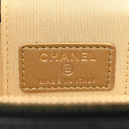 Chanel Lambskin Quilted Mini Pearl Crush Vanity Case With Chain Black 6 of 11