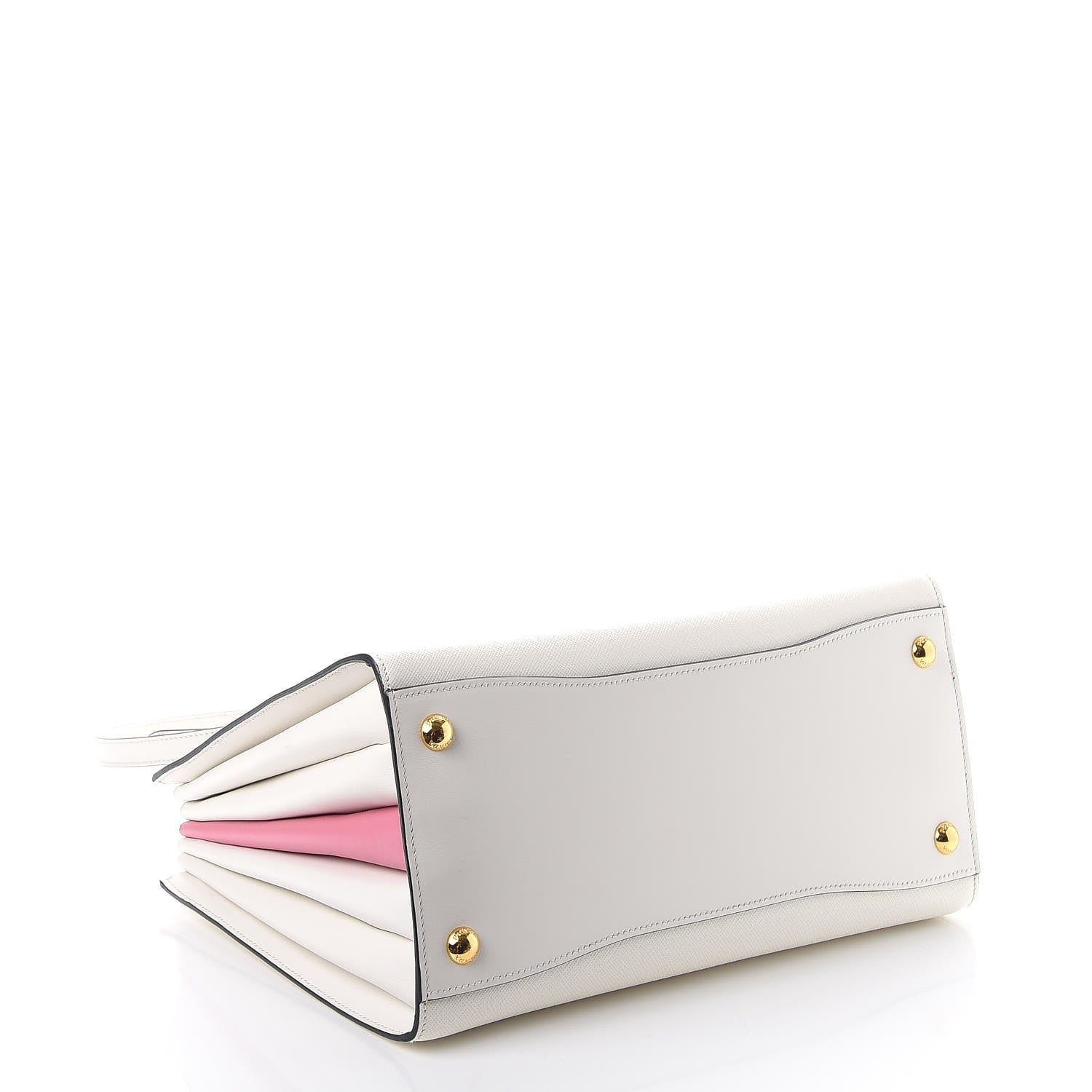 Prada Saffiano Calfskin Bibliotheque Top Handle White Begonia 5 of 8