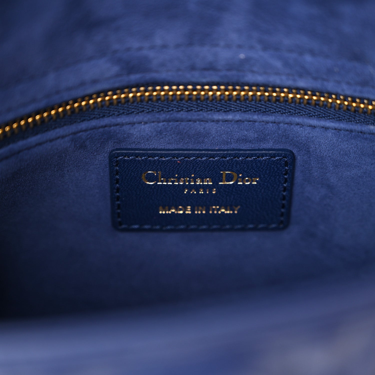 Christian Dior Lambskin Cannage Small Lady Dior Royal Blue 7 of 10