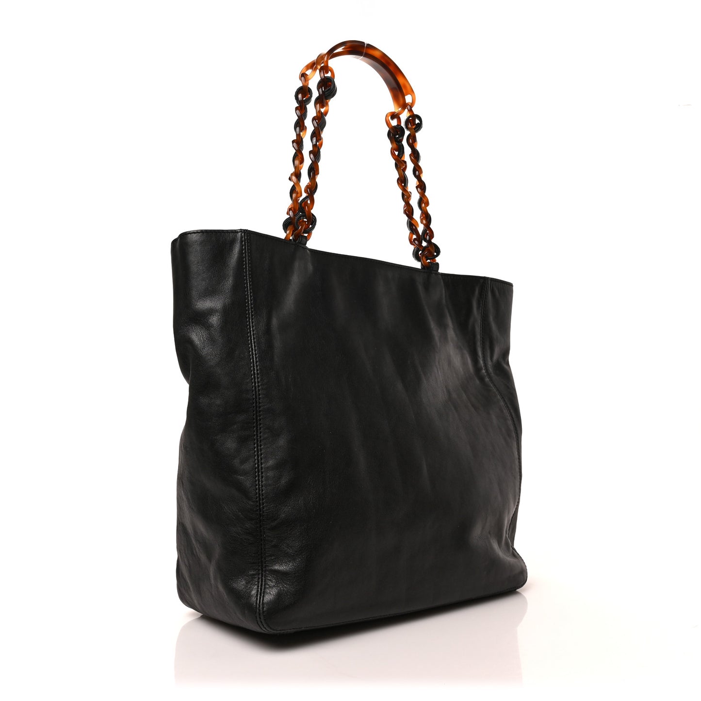 Lambskin Tortoise Timeless CC Tote Black