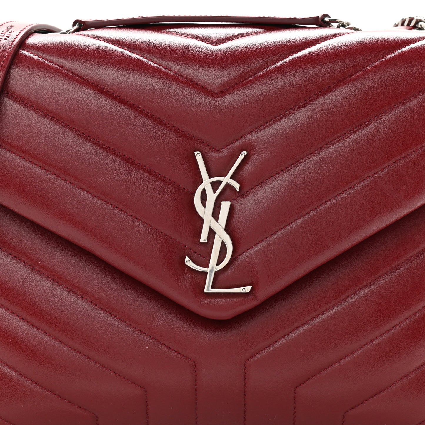 Calfskin Y Quilted Monogram Medium Loulou Chain Satchel Palissandre