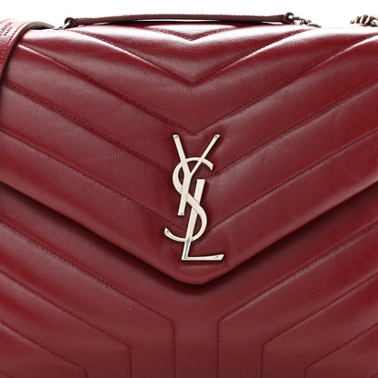 Saint Laurent Calfskin Y Quilted Monogram Medium Loulou Chain Satchel Palissandre 9 of 14