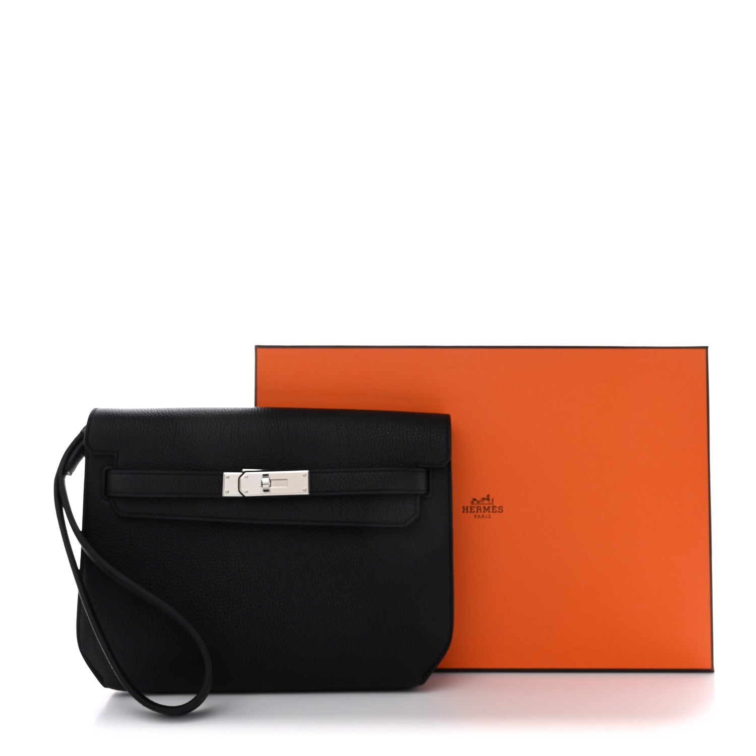 Hermes Togo Kelly Depeches 25 Pouch Black 10 of 10