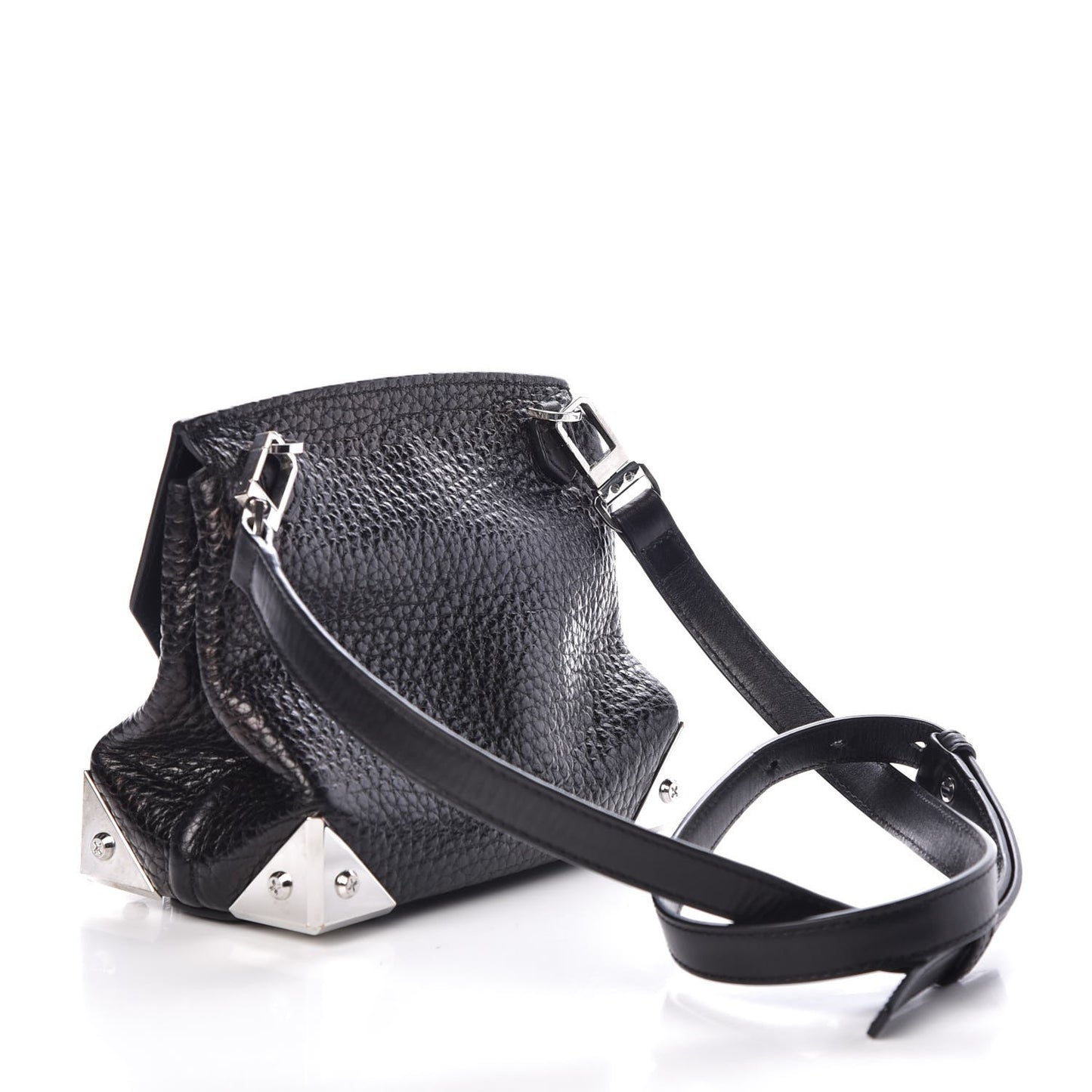 Calfskin Small Marion Tote Black Silver Hardware