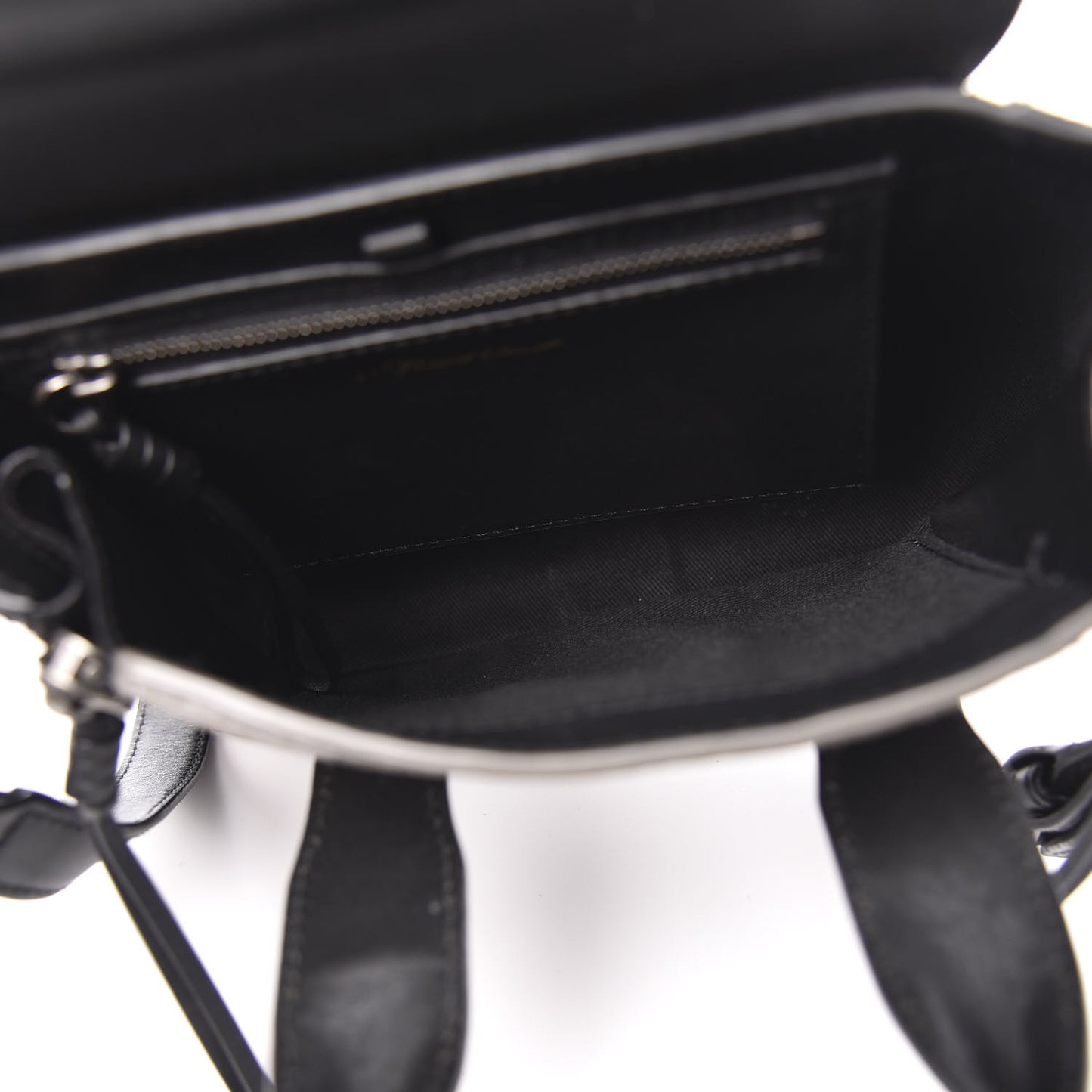3.1 Metallic Calfskin Shark Embossed Mini Pashli Satchel Black Gunmetal
