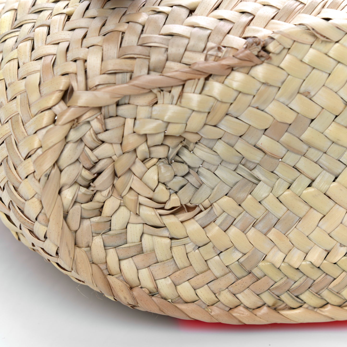 Raffia Small Basket Tote Bag Natural Orange