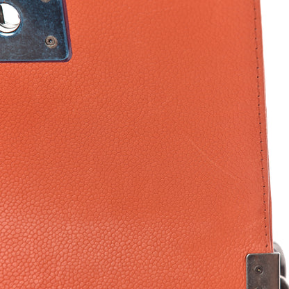 Chanel Caviar Stitched Small Boy Flap Dark Orange 9 of 17