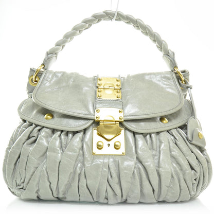 Miu Miu Leather Matelasse Lux Coffer Nube Grey 1 of 5