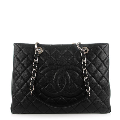 Chanel Caviar Quilted Grand Shopping Tote GST Black 1 of 8