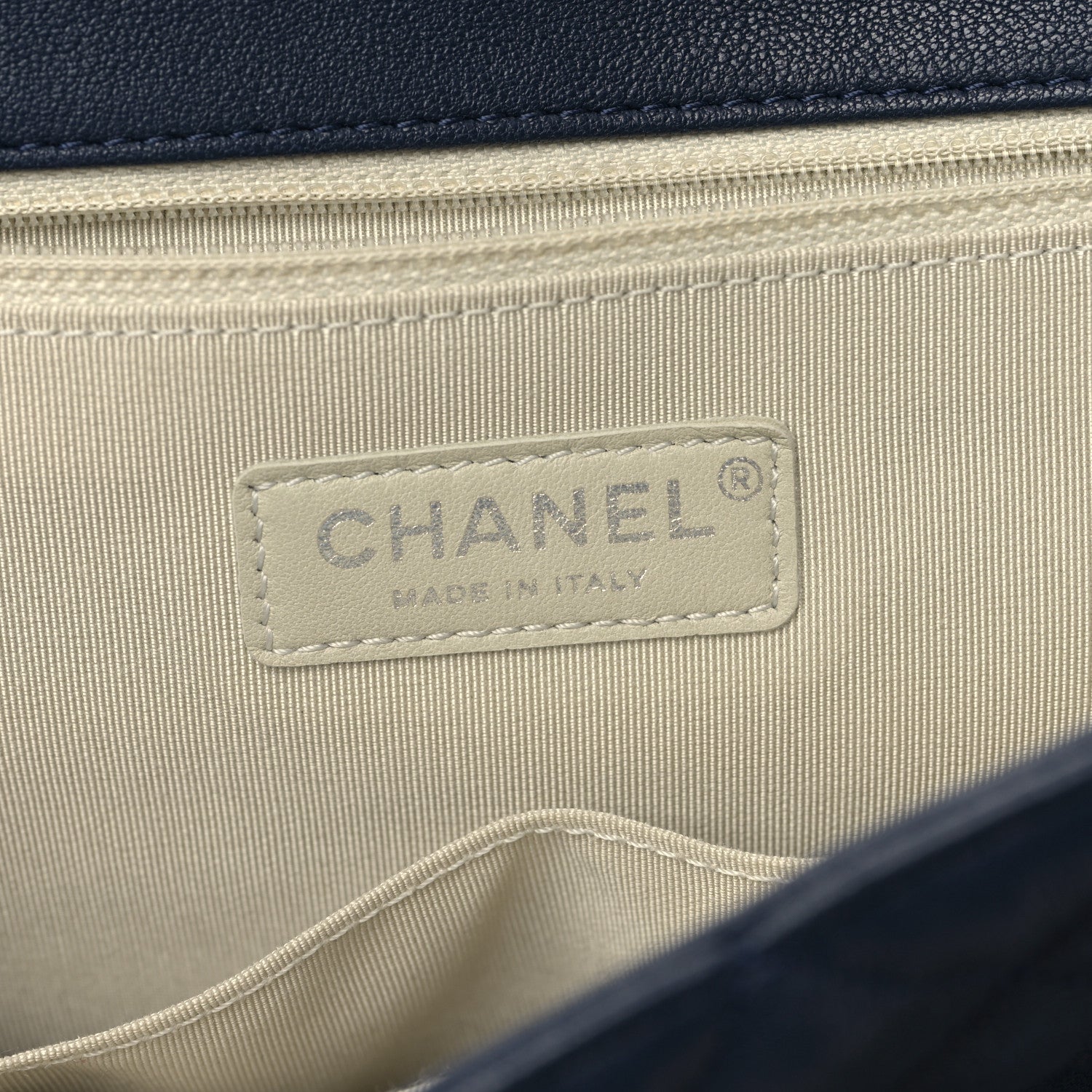 Chanel Washed Lambskin Quilted Chain Around Maxi Flap Dark Navy Blue 6 of 9