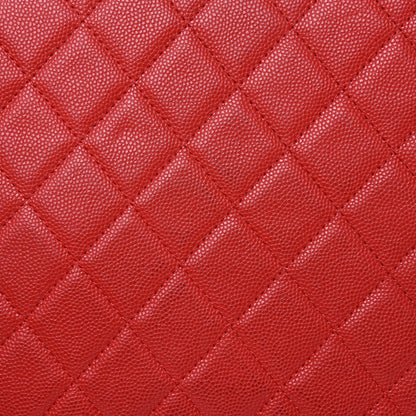Chanel Caviar Quilted Large Golden Class Pouch Red 8 of 13
