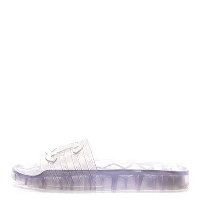 Chanel PVC Transparent CC Flat Slide Sandals 41 White 1 of 10